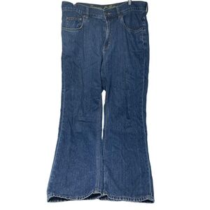 Tommy Bahama Medium Wash Classic Relaxed Fit Wide Leg Jeans Mens 36 x 32